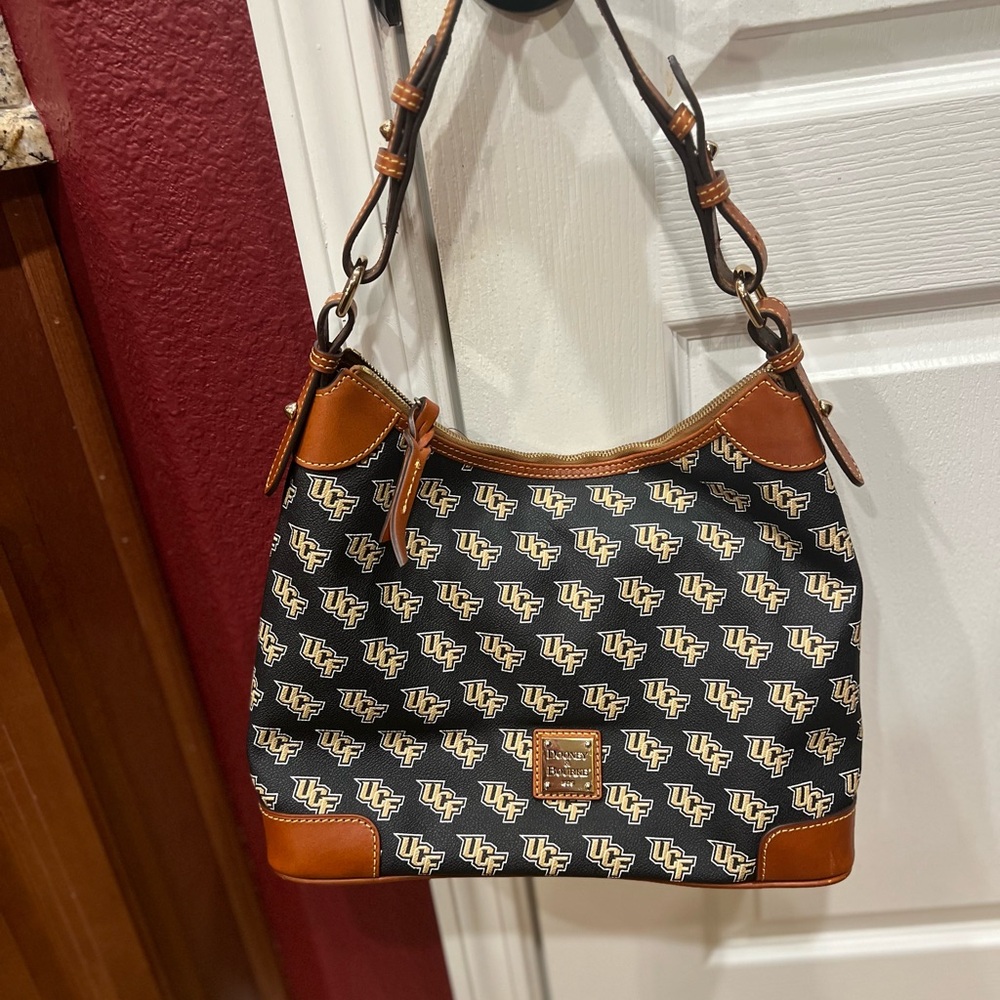 Dooney & Bourke UCF Black and Tan Shoulder Bag